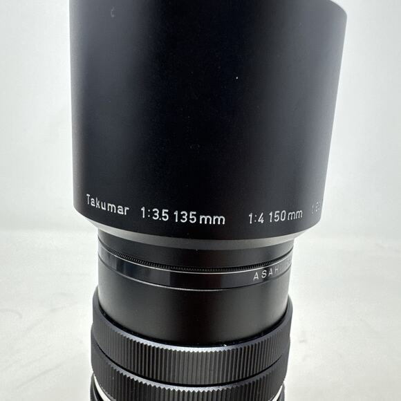 Asahi Pentax Tele-Takumar 200mm f/5.6 manual focus telephoto lens w/49mm UV - Picture 2 of 11
